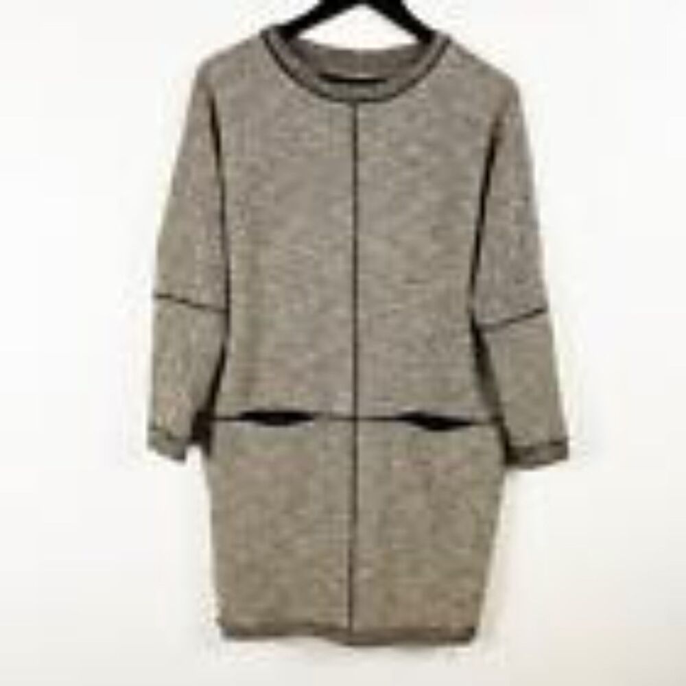BILLY REID Women's Edie Tweed Shift Dress 60's Mod Pockets Sz X